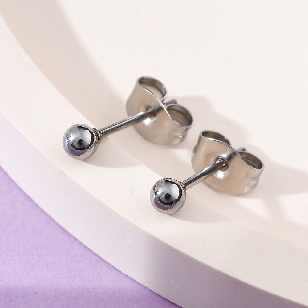 Minimal Ball Stud Earrings