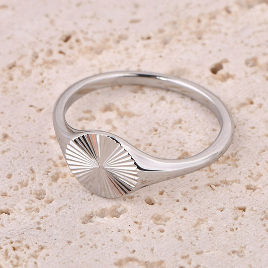 Radiant Sunburst Signet Ring
