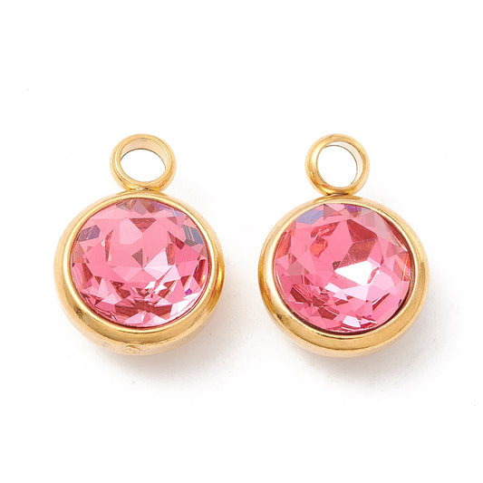 Στρογγυλό μενταγιόν με κρύσταλλο