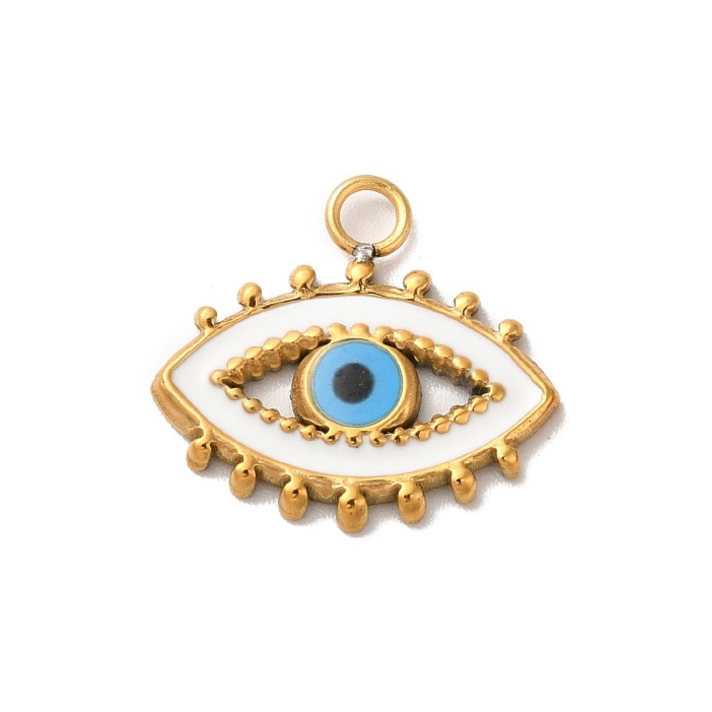 Γούρι μενταγιόν με μάτι από σμάλτο