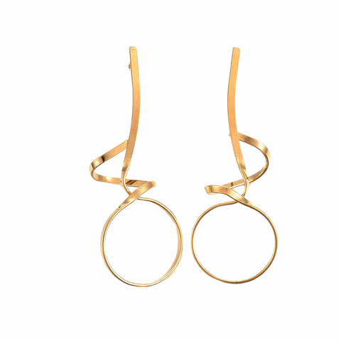 Modern Twist Stainless Steel Earrings - Available in Gold & Silver