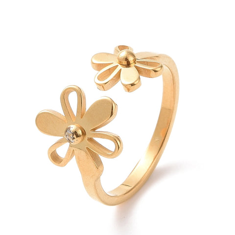 Blossom Duo Stainless Steel Ring