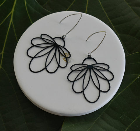 Vibrant Stainless Steel Flower Earrings