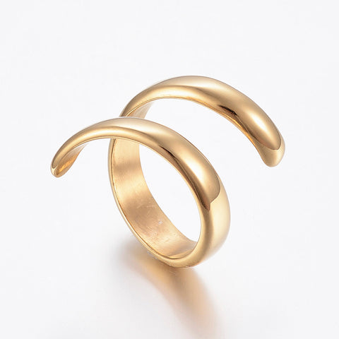 Minimalist Open Curve Stainless Steel Ring