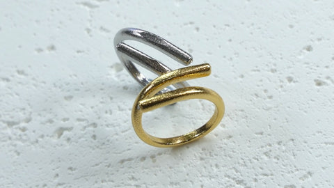 Textured Wrap Stainless Steel Rings: Bold Simplicity