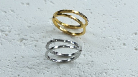 Double Band Stainless Steel Rings: Understated Elegance