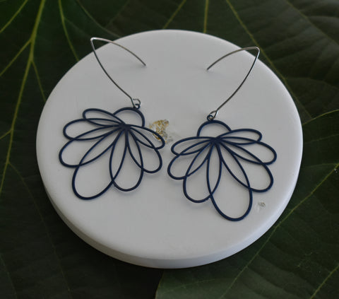 Vibrant Stainless Steel Flower Earrings