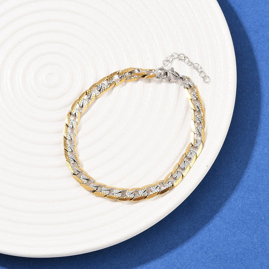 Flat Curb Chain Bracelet