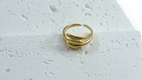 Wave Textured Stainless Steel Rings: Inspired by Nature