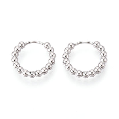 Beaded Halo Hoop Earrings