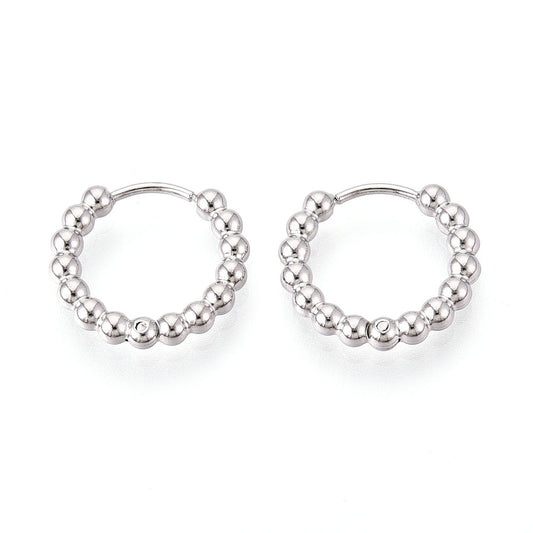 Beaded Halo Hoop Earrings