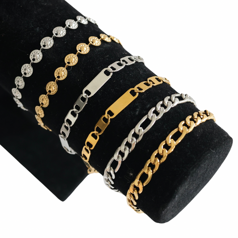 Unisex Chain Bracelets – Gold & Silver Finishes