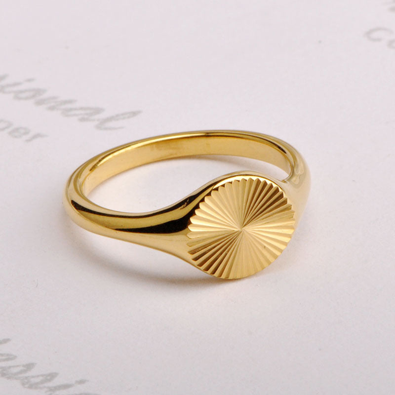 Radiant Sunburst Signet Ring