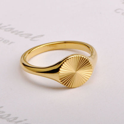 Radiant Sunburst Signet Ring