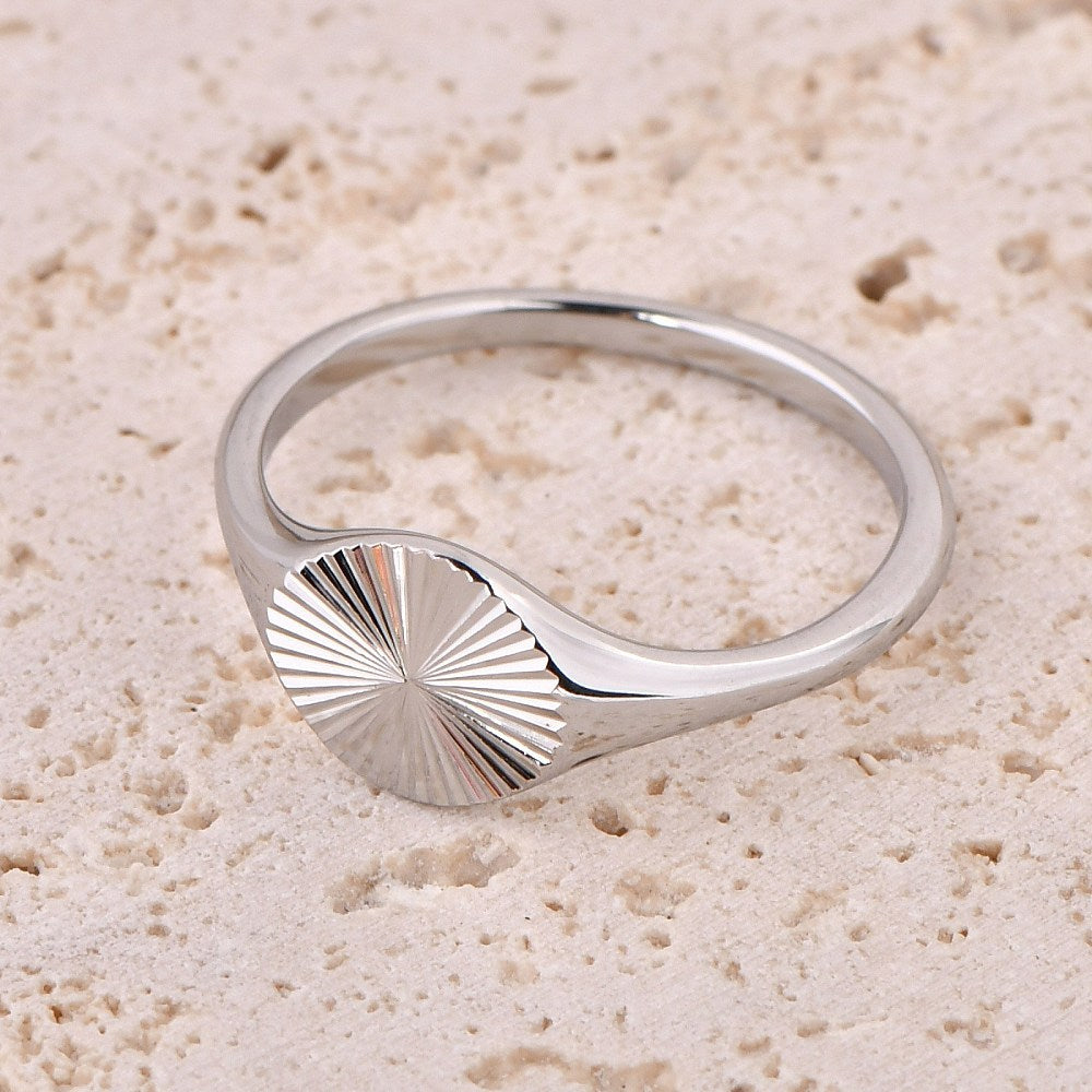 Radiant Sunburst Signet Ring
