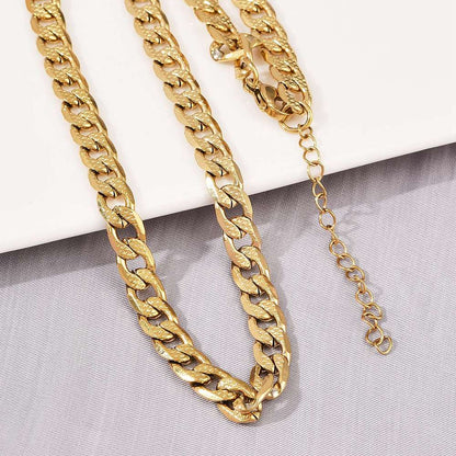 Textured Cuban Chain Necklace