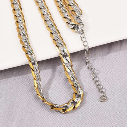 Textured Cuban Chain Necklace