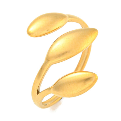 Triple Leaf Open Cuff Ring