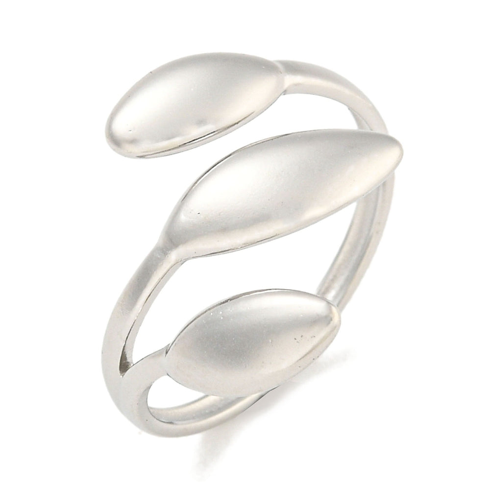 Triple Leaf Open Cuff Ring