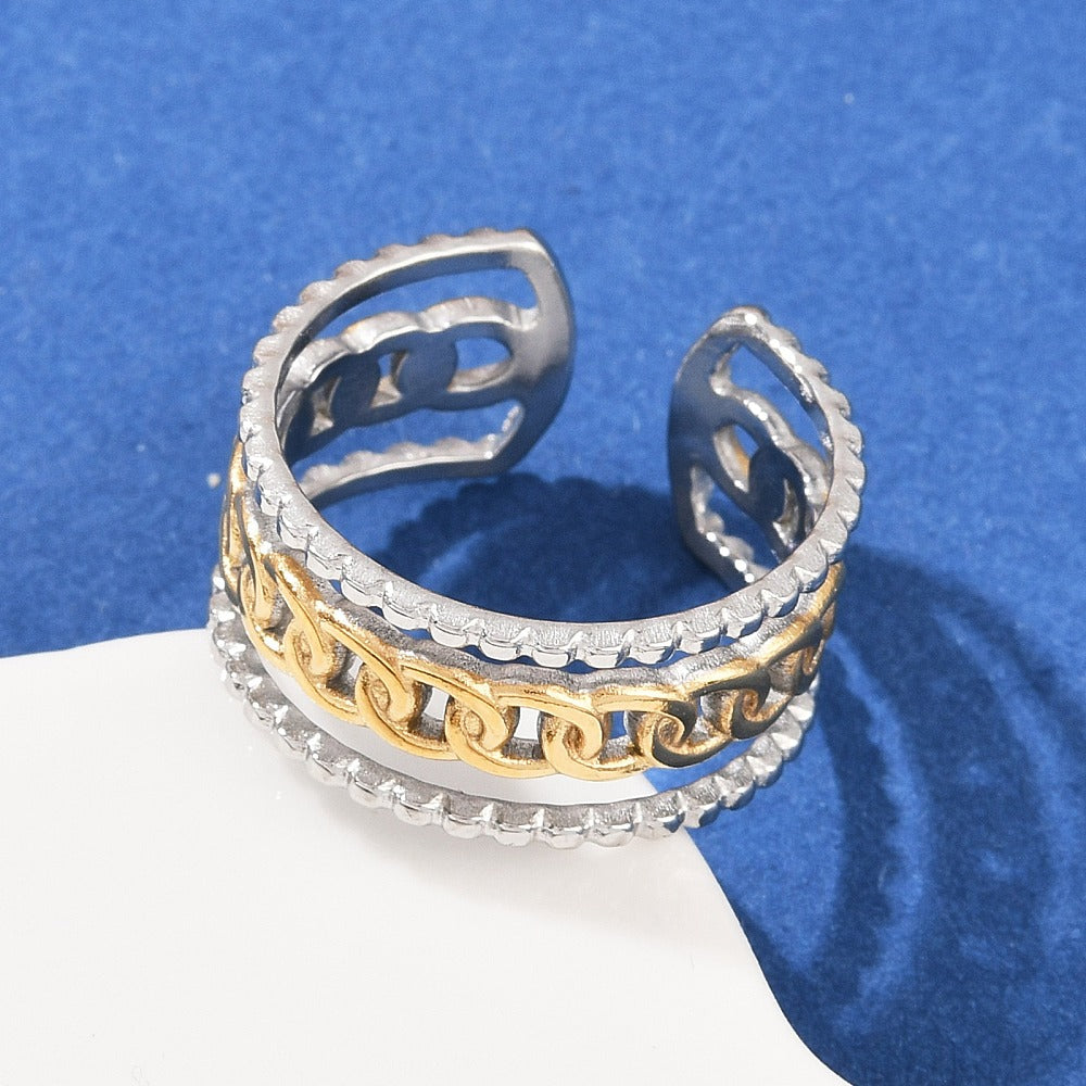 Δαχτυλίδι περιχειρίδας σε στρώσεις οβάλ