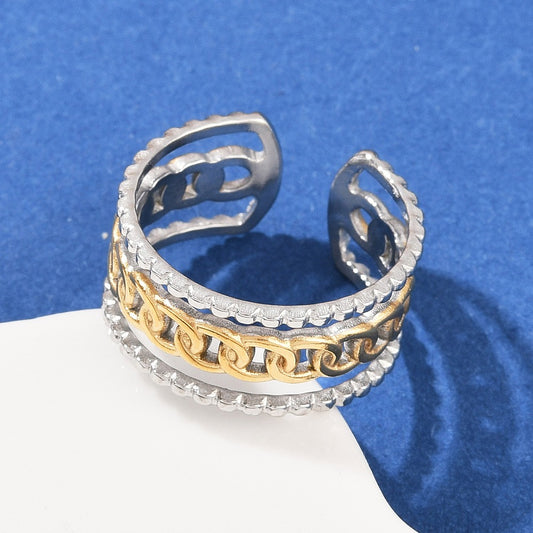 Δαχτυλίδι περιχειρίδας σε στρώσεις οβάλ