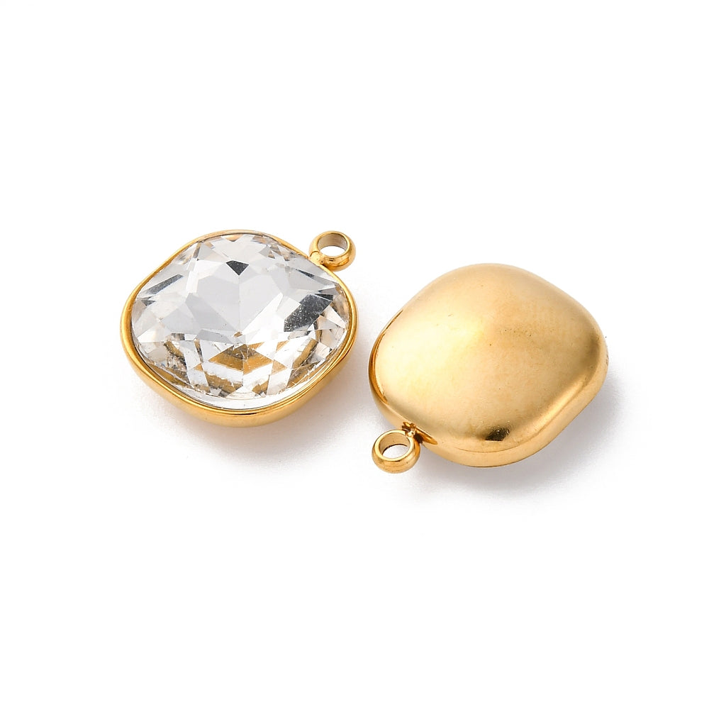 Τετράγωνο μενταγιόν με κρύσταλλο