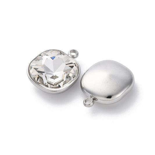 Τετράγωνο μενταγιόν με κρύσταλλο