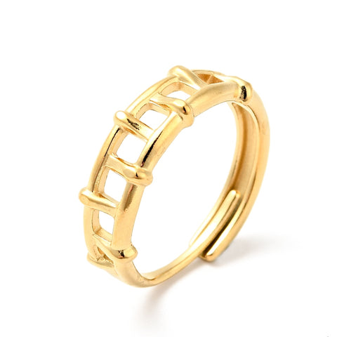 Modern Ladder Design Stainless Steel Ring